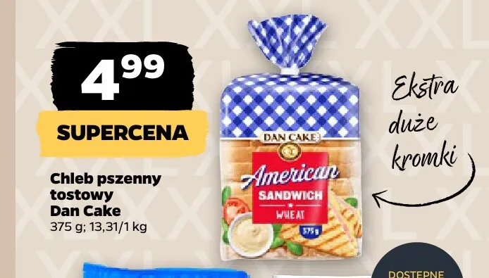Chleb pszenny tostowy Dan Cake promocja w Netto