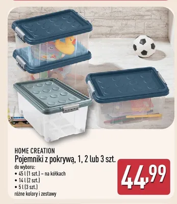 Pojemniki z pokrywą 14 l Home Creation 2-pak promocja w Aldi
