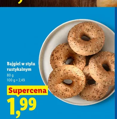 Bajgiel w stylu rustykalnym promocja w Lidl