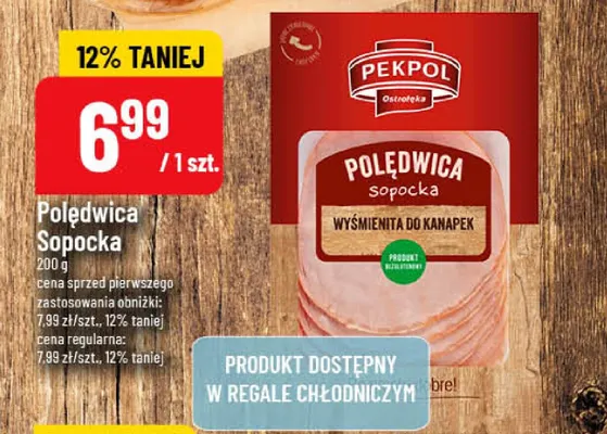 Polędwica sopocka Pekpol promocja w POLOmarket