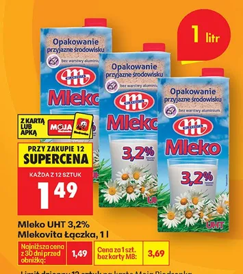 Mleko UHT 3,2% promocja w Biedronka