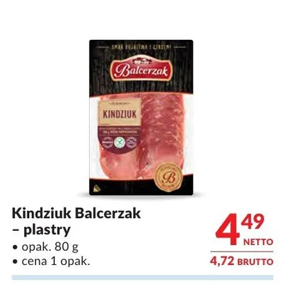 Kindziuk Balcerzak plastry promocja w Makro