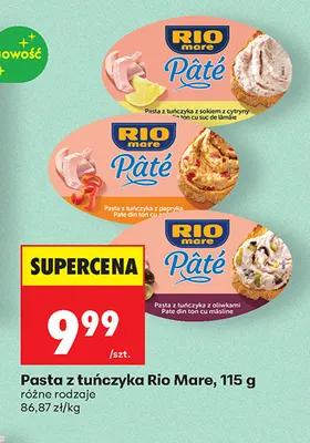 Pasta z tuńczyka z sokiem z cytryny Rio Mare promocja w Biedronka