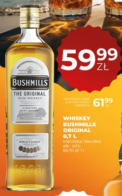 Whiskey Bushmills Original promocja w Duży Ben