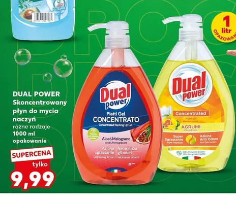 Skoncentrowany płyn do mycia naczyń DUAL POWER promocja w Kaufland