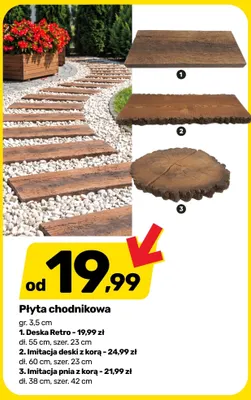 Płyta chodnikowa Deska Retro promocja w Bricomarche