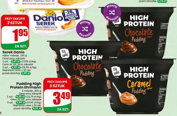 Pudding karmelowy High Protein Ehrmann promocja w Dino