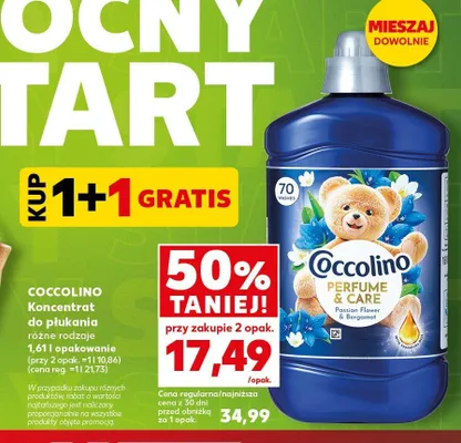 Koncentrat do płukania Coccolino Perfume & Care Passion Flower & Bergamot promocja w Kaufland