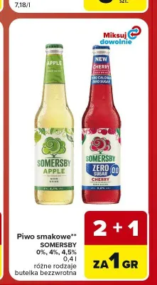 Piwo smakowe Somersby Apple promocja w Carrefour Market