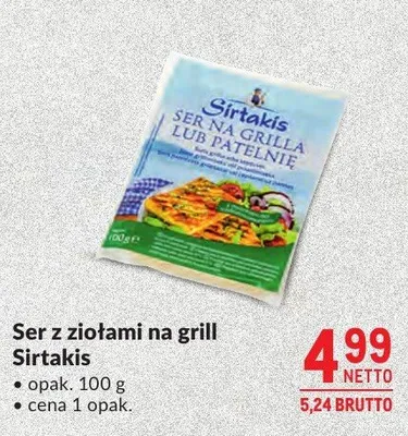 Ser z ziołami na grill Sirtakis promocja w Makro