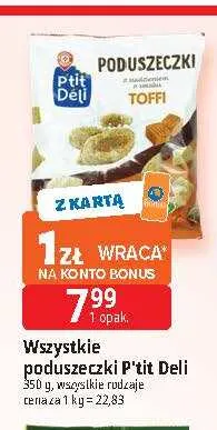 Poduszeczki z nadzieniem o smaku toffi P'tit Déli promocja w Leclerc