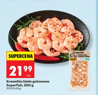 Krewetka biała gotowana SuperFish promocja w Biedronka