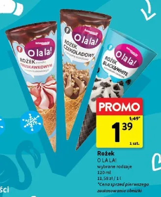 Rożek czekoladowy O la la! promocja w Intermarche