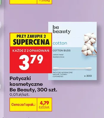 Patyczki kosmetyczne Be Beauty promocja w Biedronka