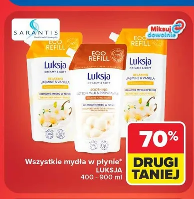 Mydło w płynie Luksja promocja w Carrefour Market