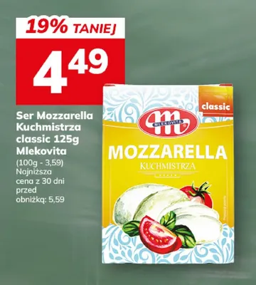 Ser mozzarella classic Kuchmistrza Mlekovita promocja w Hitpol