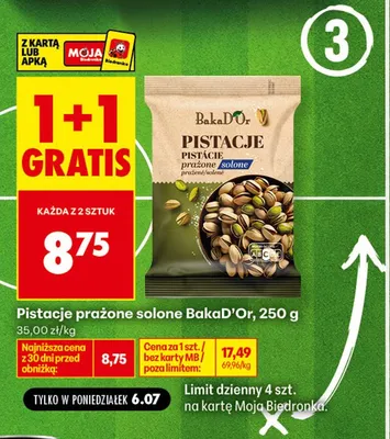 Pistacje prażone solone BakaD'Or promocja w Biedronka