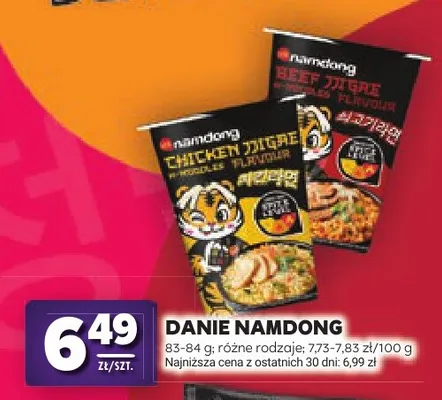 Danie Namdong Beef Tiger Noodles Flavour promocja w Stokrotka