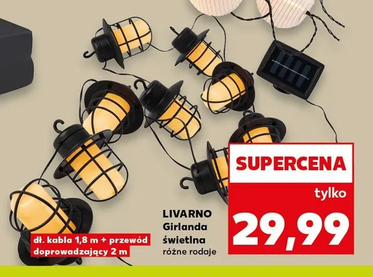 Girlanda świetlna Livarno promocja w Kaufland