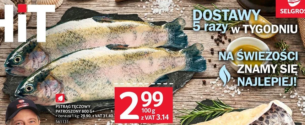 Pstrąg tęczowy patroszony 561131 promocja w Selgros