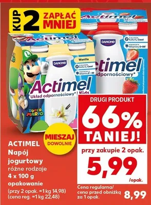 Napój jogurtowy Actimel różne rodzaje promocja w Kaufland