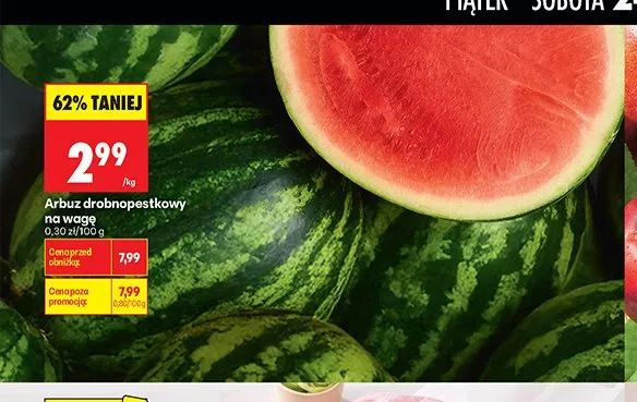 Arbuz drobnopestkowy na wagę promocja w Biedronka