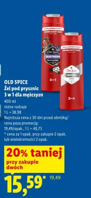 Żel pod prysznic 3 w 1 dla mężczyzn Old Spice Nightpanther promocja w Lidl