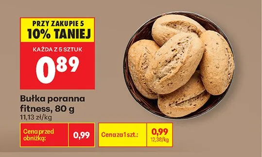 Bułka poranna fitness promocja w Biedronka