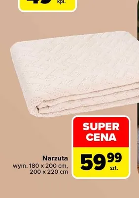 Narzuta 200x220 cm promocja w Carrefour