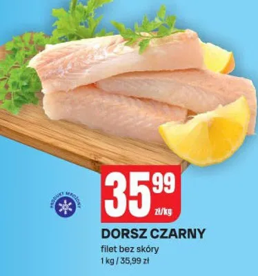 Dorsz czarny filet bez skóry Rybny targ lidla promocja w Chorten