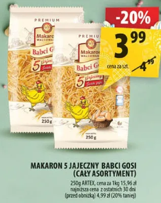 Makaron 5 jajeczny Babci Gosi (cały asortyment) promocja w Arhelan