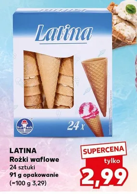 Rożki waflowe Latina 24szt. 91g promocja w Kaufland