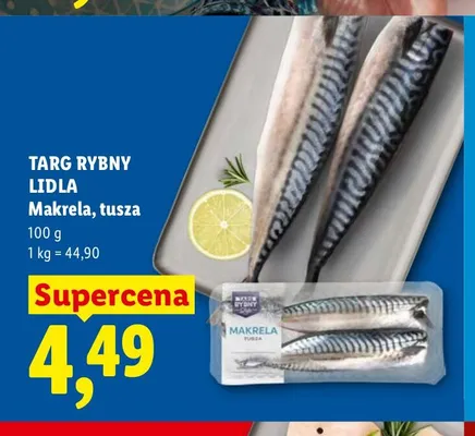 Makrela tusza Targ Rybny Lidla promocja w Lidl