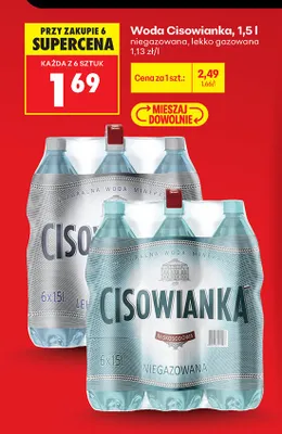 Woda niegazowana Cisowianka promocja w Biedronka