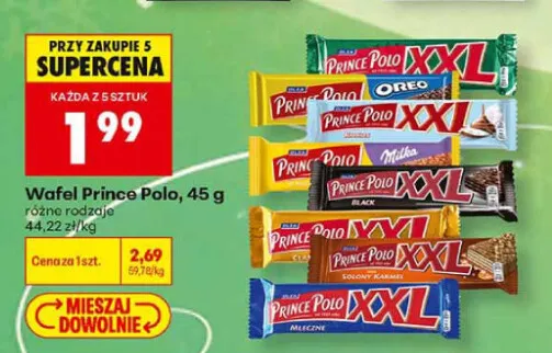 Wafel Prince Polo promocja w Biedronka