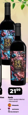 Wino czerwone wytrawne Seda Monastrell hiszpańskie promocja w Netto