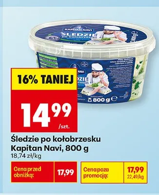 Śledzie po kołobrzesku Kapitan Navi promocja w Biedronka