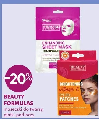 Maseczki do twarzy beauty formulas promocja w Super-Pharm