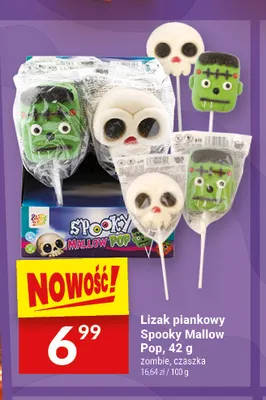 Lizak piankowy Spooky Mallow Pop czaszka promocja w Twój Market