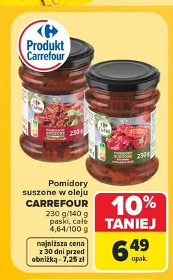 Pomidory suszone w oleju Carrefour całe promocja w Carrefour Market