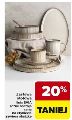 Zastawa stołowa linia Evia różne rodzaje promocja w Carrefour