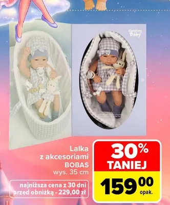 Lalka z akcesoriami Bobas 35 cm promocja w Carrefour