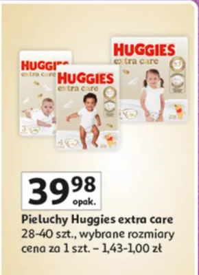 Pieluszki extra care promocja w Auchan