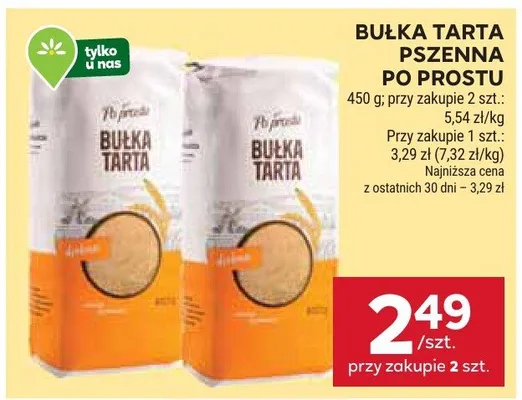 Bułka tarta pszenna do prostu promocja w Stokrotka