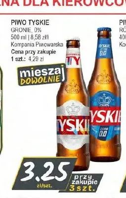 Piwo Tyskie Gronie promocja w Słoneczko
