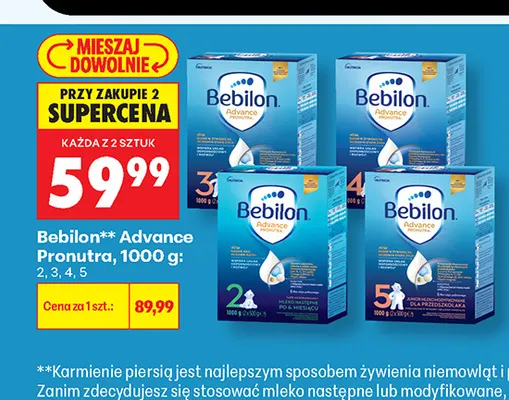 Mleko modyfikowane Bebilon Advance Pronutra 4 promocja w Biedronka