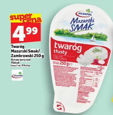 Twaróg tłusty Mazurski Smak Mlekpol promocja w TOPAZ