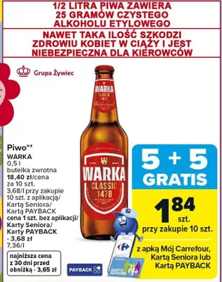 Piwo KUR ZAPIAŁ promocja w Carrefour