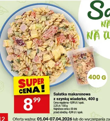 Sałatka makaronowa z szynką wiaderko promocja w Twój Market