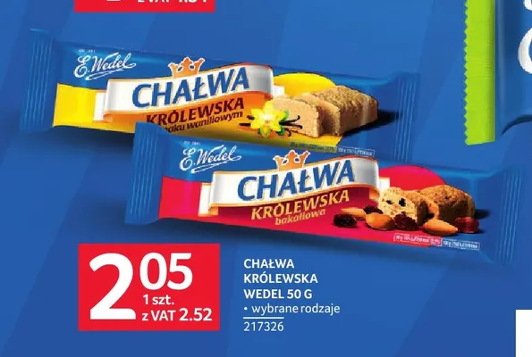 Chałwa Królewska bakaliowa E.Wedel promocja w Selgros